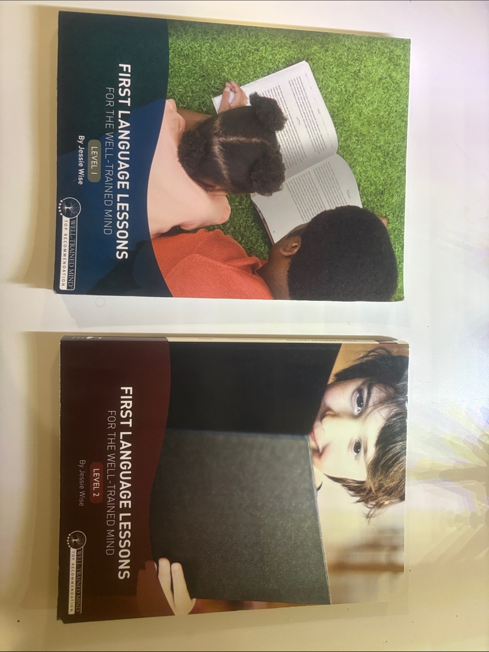 First Language Lessons Level 1 & 2 Set - Green and Brown Covers